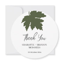 オリーブグリーン秋のカエデ結婚の葉ありがとう