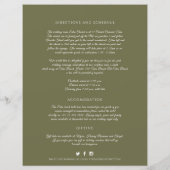 オリーブグリーン結婚モノグラムのゲスト情報 (裏面)