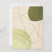 オリーブグリーン美学 | 結婚s 招待状 (裏面)