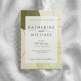 オリーブグリーン美学 | 結婚s 招待状