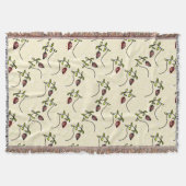 オリーブグリーン装飾模様 スローブランケット (正面)