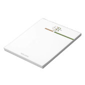 オリーブグリーン金ゴールドモノグラムシンプルモダン ノートパッド (回転)