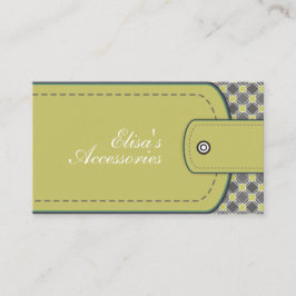 オリーブグリーン革のルックとパターンカスタム 名刺