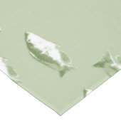 オリーブグリーン魚 テーブルクロス (アングル)