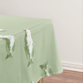 オリーブグリーン魚 テーブルクロス (インサイチュ)