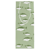 オリーブグリーン魚 ワインギフトバッグ (裏面)