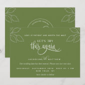 オリーブグリーン、もう一度やってみよう、愛は患者 セーブザデート (正面/裏面)