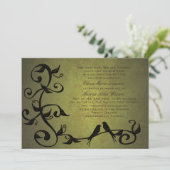 オリーブグリーン ヴィンテージ ヴェディング インヴィテーション 招待状 (スタンド正面)