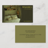 オリーブグリーンB&Bベッドアンドブレックファースト 名刺 (正面/裏面)