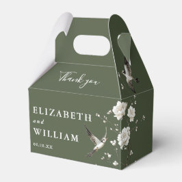 オリーブグリーンChinoiserieフローラ結婚ズサンキュー フェイバーボックス
