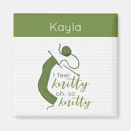 オリーブグリ感じーンニットでニット マグネット