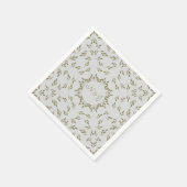 オリーブグ葉リーン結婚ズ自然オートメ素朴ールズ スタンダードカクテルナプキン (角)