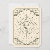 オリーブサン&ムーンタロットゴシック結婚式招待状 招待状 (裏面)