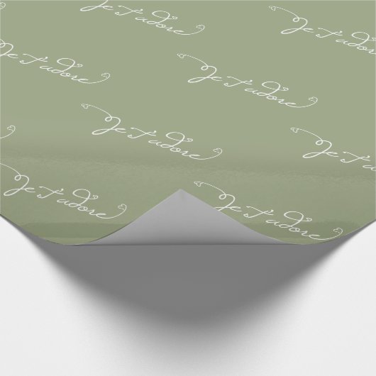 オリーブジェタドールは私があなたのフレーズを崇拝することを意味フランスのする ラッピングペーパー (角)