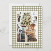 オリーブジンジャムプレイドポートレート2枚フォトクリスマス シーズンカード (裏面)