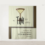 オリーブスタイリッシュマルティーニ誕生日へようこそ タペストリー (正面)