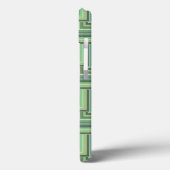 オリーブストライプグリーンはかりで測の角型ケースマット Case-Mate iPhoneケース (裏面 / 左)