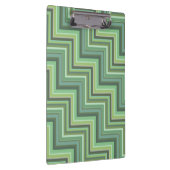 オリーブストライプグリーン階段パターン クリップボード (右)