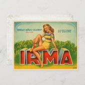 オリーブスペインのブランド付きクレートラベルプリント ポストカード (正面/裏面)