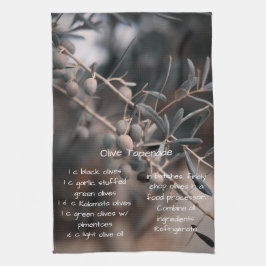 オリーブタペナードレシピ、手作り、キッチン キッチンタオル