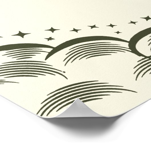 オリーブタロットカード結婚のウェルカムサイン ポスター (角)