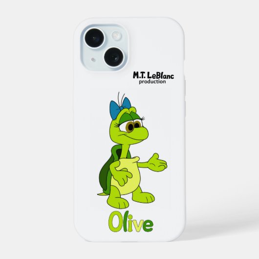オリーブタートルiPhoneケース iPhone 15ケース (裏面)
