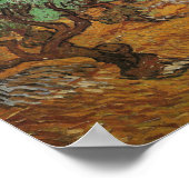 オリーブツリーズイエロースカイ&サンファンゴッホファインアート ポスター (角)