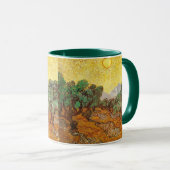 オリーブツリーズイエロースカイ&サンファンゴッホファインアート マグカップ (正面右)