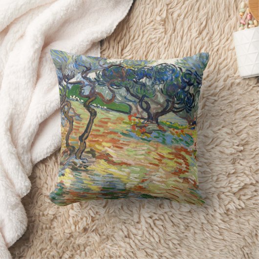 オリーブツリーズバイビンセント・ヴァン・ゴッホ クッション (ブランケット)