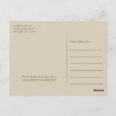 オリーブツリーブランチ素朴とミニマルありがとう ポストカード (裏面)