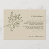 オリーブツリーブランチ素朴&ミニマル詳細 エンクロージャーカード (正面)