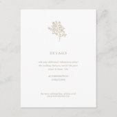 オリーブツリーミニマ結婚リスト詳細 |金ゴールド エンクロージャーカード (正面)