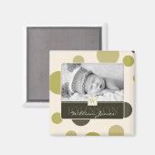 オリーブドットプリント誕生発表 マグネット (正面/裏面)