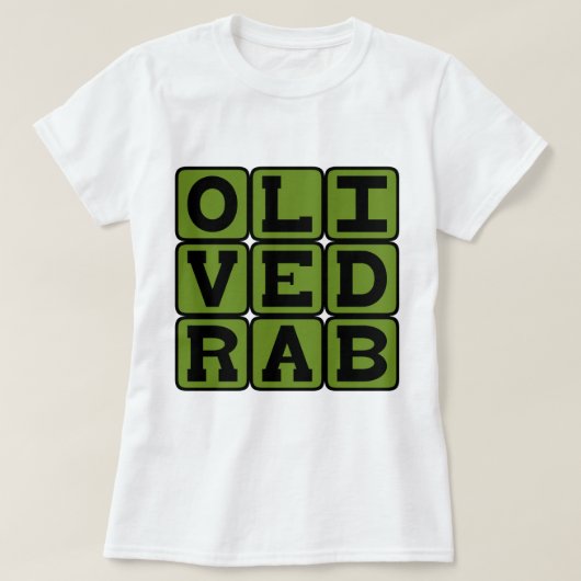 オリーブドラブ 色 Tシャツ (デザイン正面)