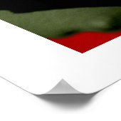 オリーブバラ（赤のAnegelhairテクスチャ付き背景） ポスター (角)