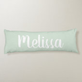 オリーブパーソナライズされたストライプ ボディピロー (裏面)