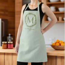 オリーブパーソナライズされたリースファミリーモノグラム