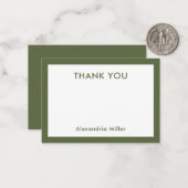 オリーブパーソナライズされた名付きノートカード ノートカード (正面/裏面インサイチュ)