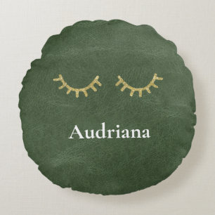 オリーブピスタチオグリーン金ゴールドグリッツアイドラッシュ ラウンドクッション