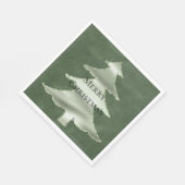 オリーブピスタチオミントグリーンクリスマスツリーのテクスチャ スタンダードランチョンナプキン (角)