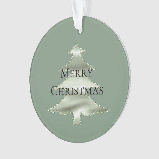 オリーブピスタチオミントグリーンクリスマスツリー オーナメント (正面)