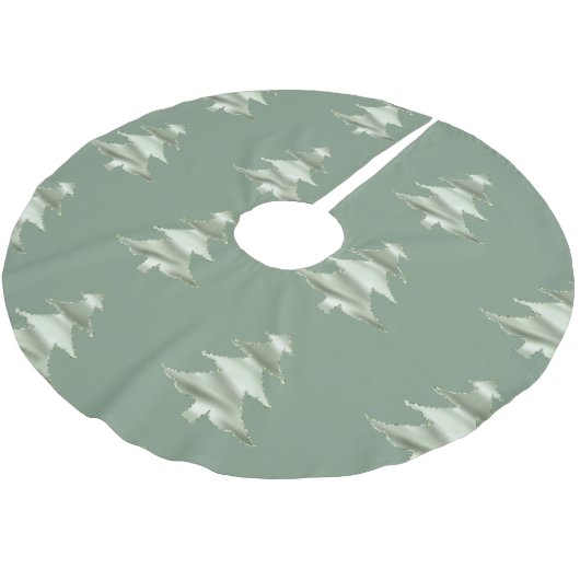 オリーブピスタチオミントグリーンクリスマスツリー ブラッシュドポリエステルツリースカート (アングル)