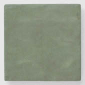 オリーブピスタチオ緑のテクスチャクリスマス ストーンコースター (正面)