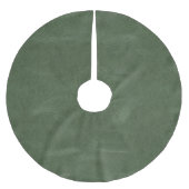 オリーブピスタチオ緑のテクスチャクリスマス ブラッシュドポリエステルツリースカート (正面)