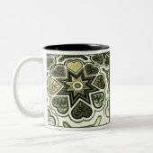 オリーブフォークアートハートマグ ツートーンマグカップ (左)