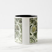 オリーブフォークアートハートマグ ツートーンマグカップ (中央)