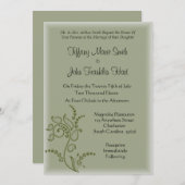 オリーブフラワー結婚式招待状 招待状 (正面/裏面)
