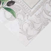 オリーブフランスの油ヴィンテージツリーのフレームの切り離し 薄葉紙 (詳細)