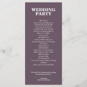 オリーブブラウン結婚ズフラット プログラム (裏面)