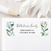 オリーブブランチウォーターカラーカスタム差出人住所 ラベル (インサイチュ)